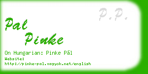 pal pinke business card